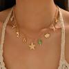 Многоподвесная necklace в морском стиле: Ракушка, Раковина, Дельфин, Морская звезда