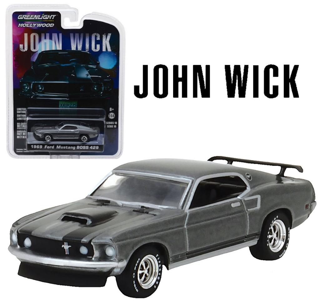 Greenlight Hollywood Series 18 John Wick Movie 1969 Ford Mustang Boss 429 Vehicle 1/64 (2014) Die-cast