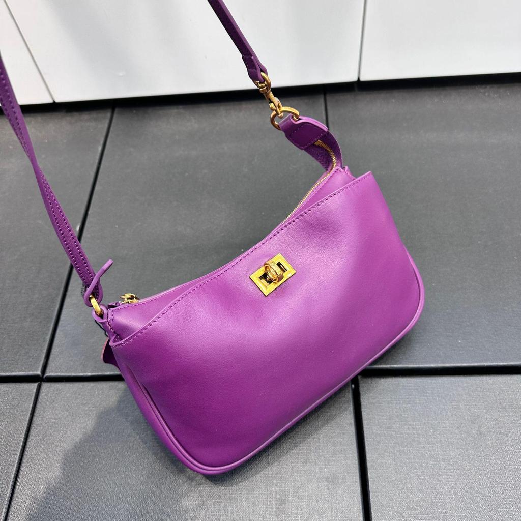 Bajia Rodeo Shoulder Bag: New 2025 Genuine Leather Pochette Cowhide Underarm Bag