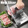 304 Stainless Steel Food Slicer Household Manual Frozen Meat Slicer Beef and Mutton Roll Quickly Slice for Cooking of BBQ HotPot