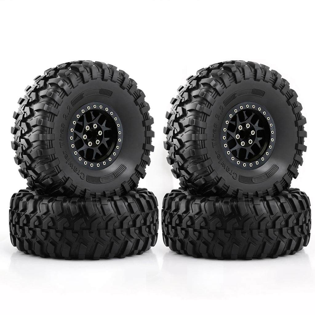 4PCS 1.9Inch Remote Control Crawler Tires 130mm Tyre Replacement for D90 D110 AXIAL SCX10 II III CAPRA TRAX 4 TRAX 6 1