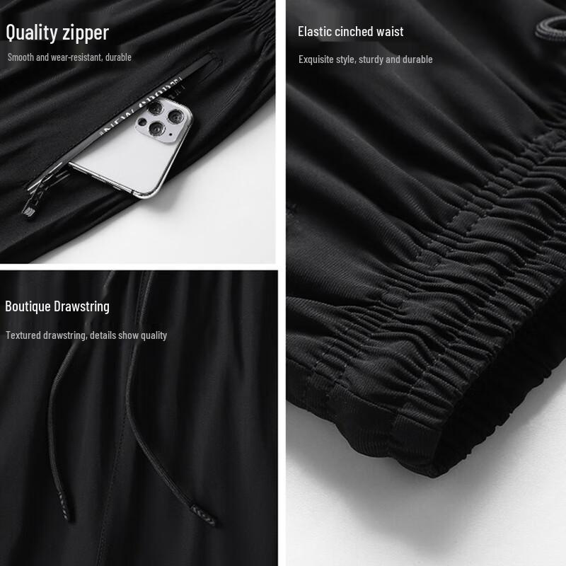 ROMON Men's Cooling Quick-Dry Straight-Leg Casual Pants