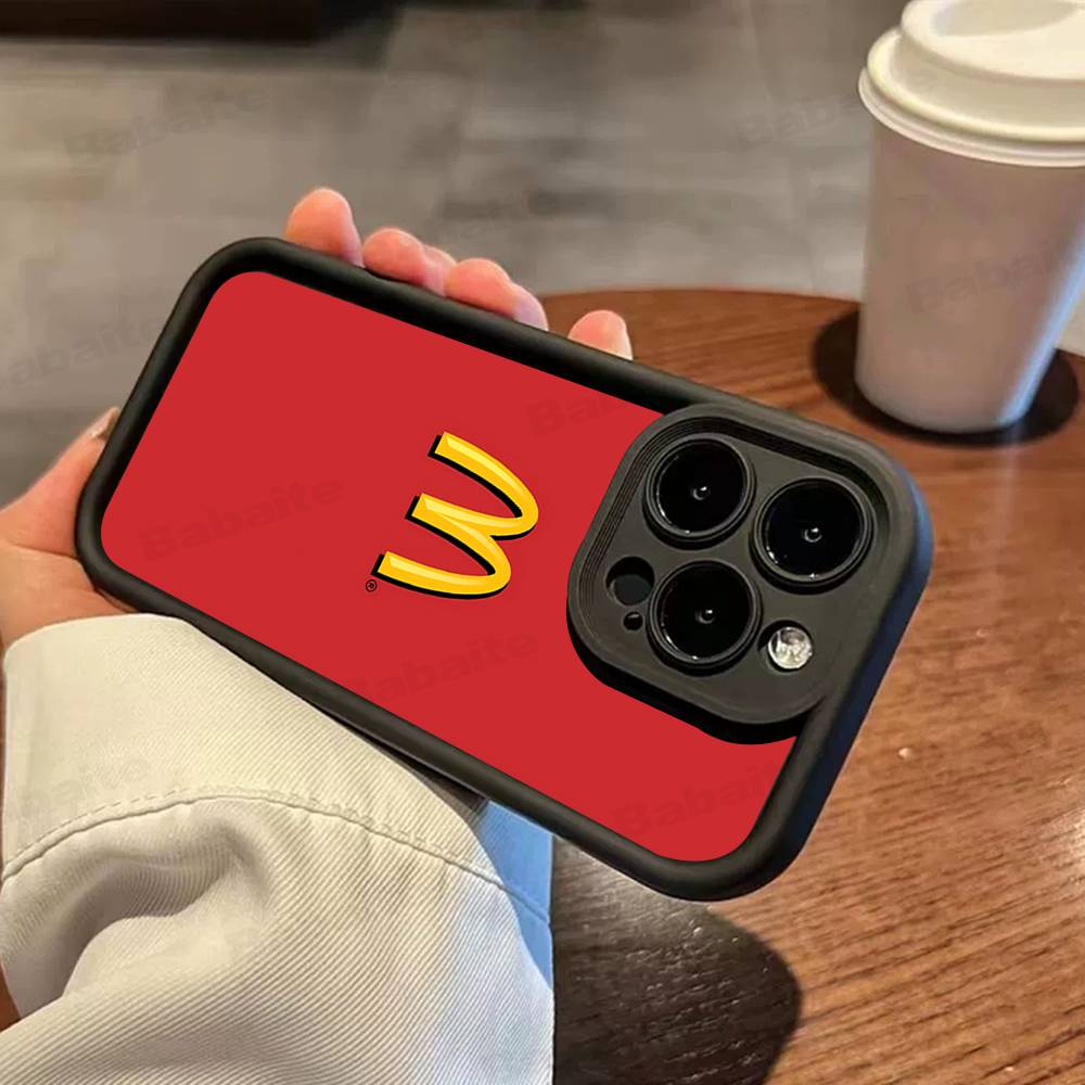 M Известный ЛОГОТИП M-McDonaldes Чехол для телефона Для IPhone 17 16 15 13 11 12 14 Pro Max Plus Силиконовая Защитная Крышка