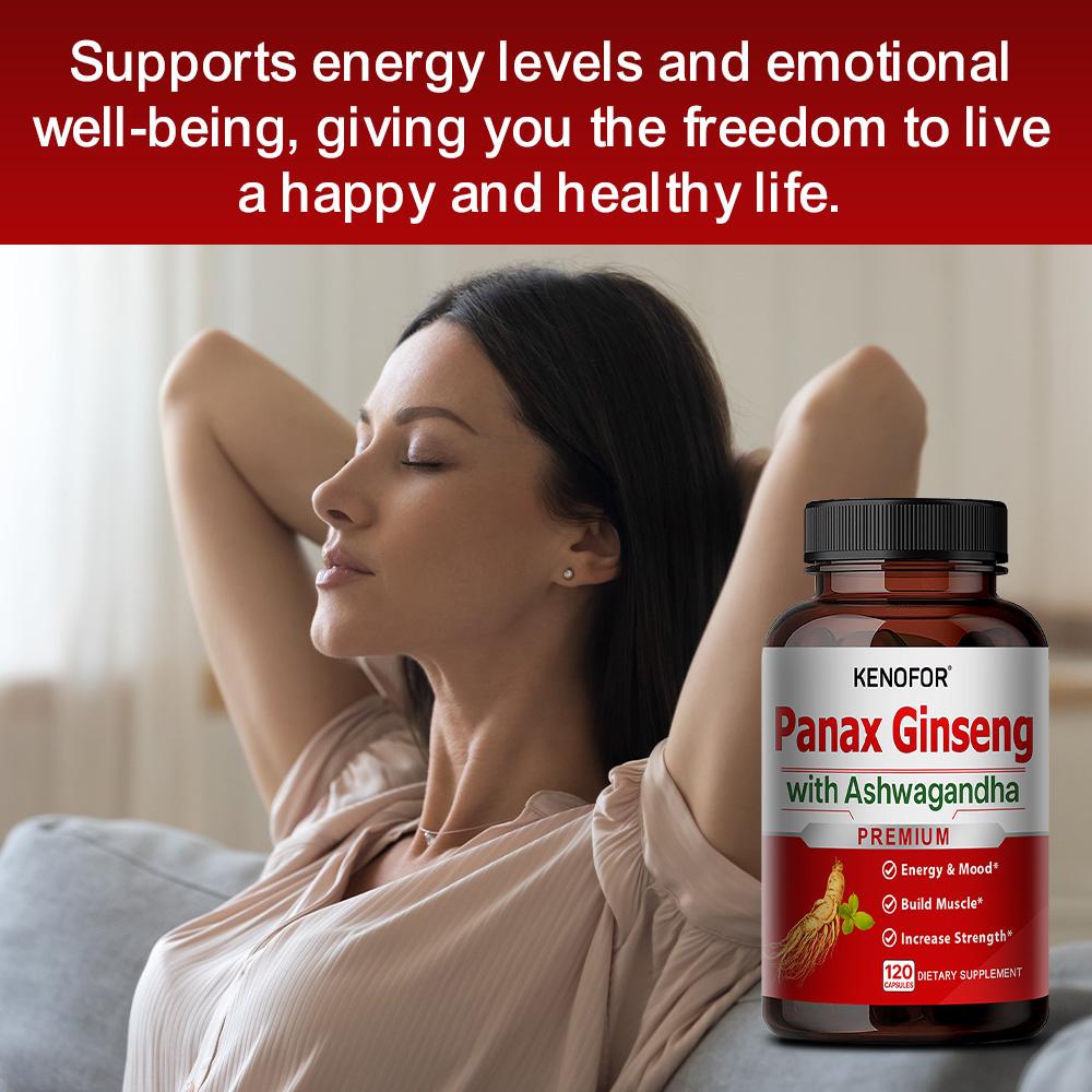 Korean red ginseng capsules, maca, 120 capsules
