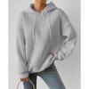 Women Loose Fit Casual Ladies Long Sleeve Hooded Sweatshirt Pullover