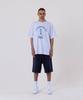 ALL DAY HOOPS Brick Club Oversized Short Sleeve T-Shirt Melange White