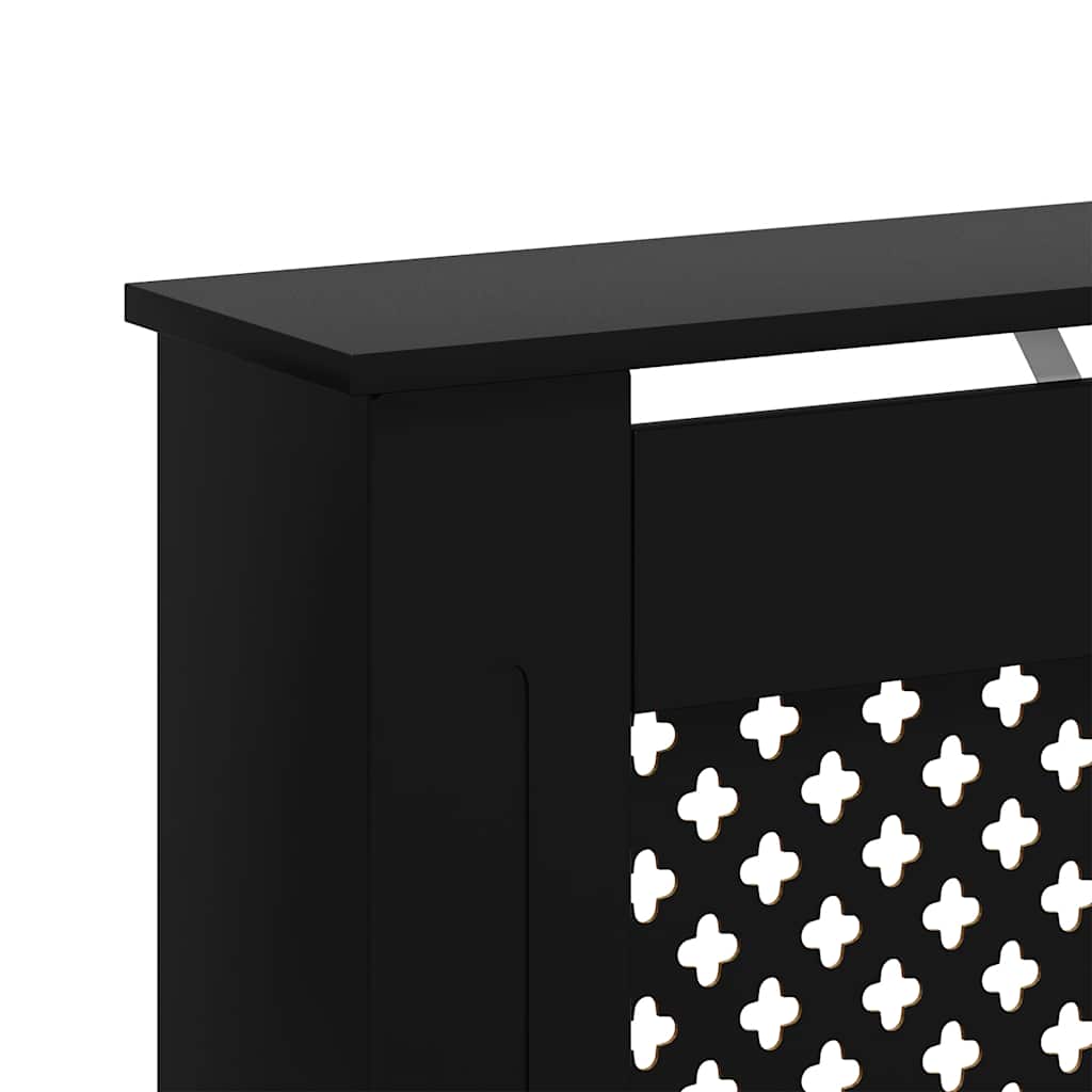 Radiator Cover Black 112 x 19 x 81.5 cm MDF