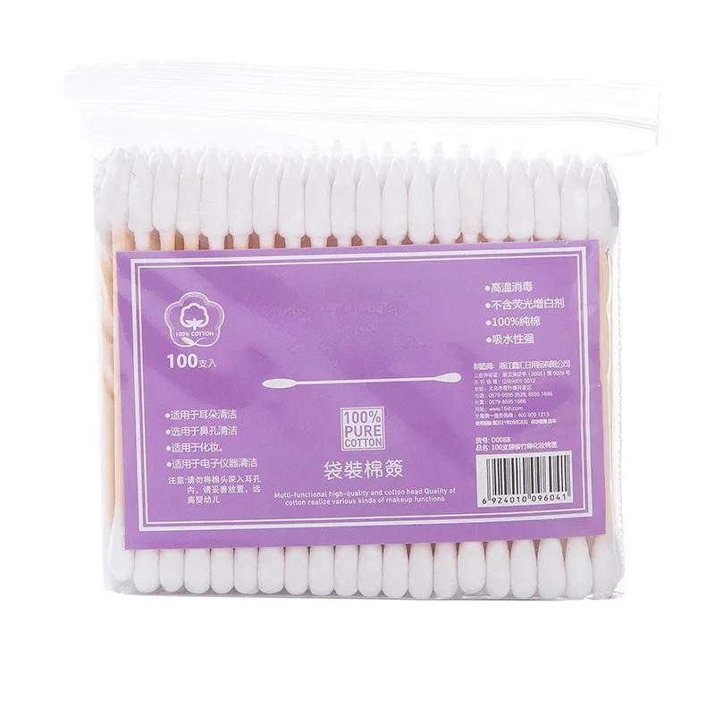 100pcs Bamboo Make Up Cotton Swab Cleaning of Ears Tampons Health Beauty Cotton Swab Ear Cleaning Sticks