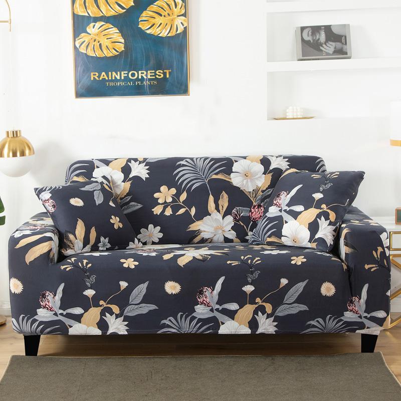 S-emiga чехлы для диванов с цветочным принтом для гостиной эластичный чехол для секционных угловых диванов 1/2/3/4-местный