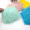 1 Meter Fluffy Ostrich Feathers Trim 8-10cm Natural Feather Fringe Ribbon for Crafts Wedding Party Sewing Clothing Decoration