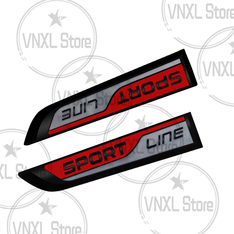 BATM9 Car-Styling Metal Sport Line Emblem Car Side Body Stickers For Skoda Kamiq Enyaq Combi Octavia Superb Elroq85 Karoq Kodiaq Rapid