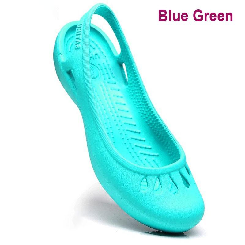 Летние легкие противоскользящие туфли с отверстиями, сабо для женщин, сандалии на плоской подошве для медсестры, уличный пляжный желе