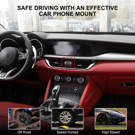 Автомобильный держатель для телефона на приборную панель, крепление-клипса для Alfa Romeo Stelvio 17-22