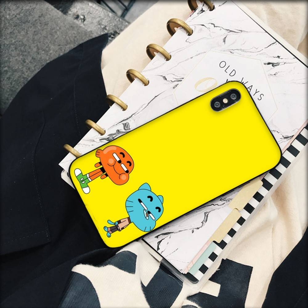 Чехол для телефона А-Удивительный мир Гамбола Аниме Для IPhone 17 16 14 15 13 12 11 Pro Max Plus Силиконовый Мягкий Чехол
