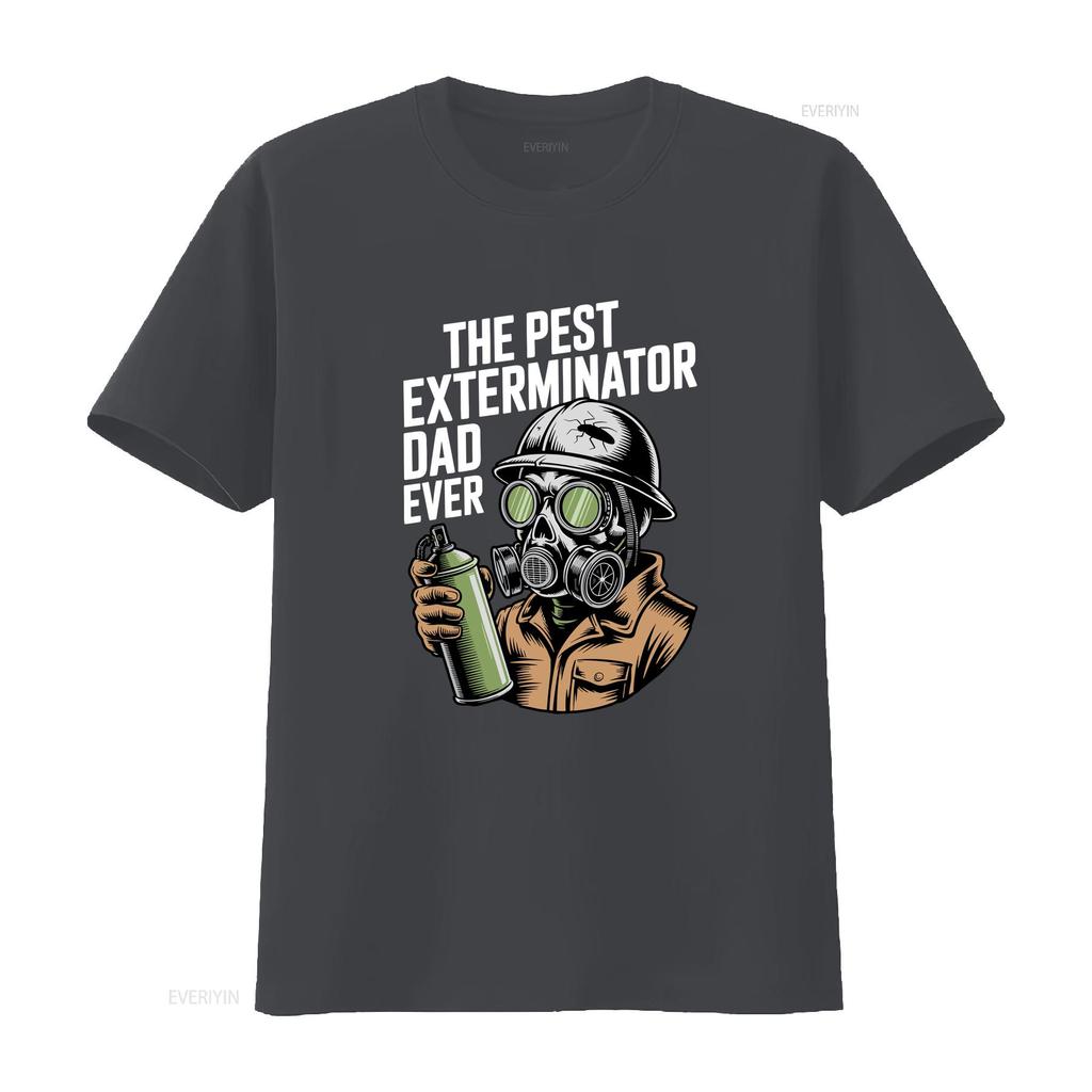 Funny Exterminator Dad Pest Control Fathers Day T Shirt vintage Washed Casual Breathable streetwear Stretched graphic