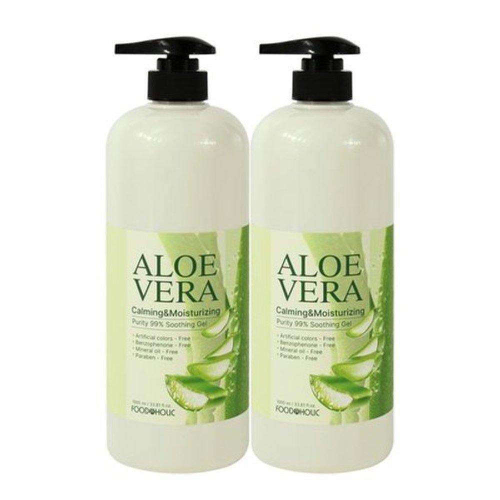 (1 + 1)Успокаивающий гель FoodaHolic Aloe Vera 1000 мл