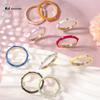 Kenjie Enamel Copper Zircon Ring Set – Women's SS2023 Macaron Colors