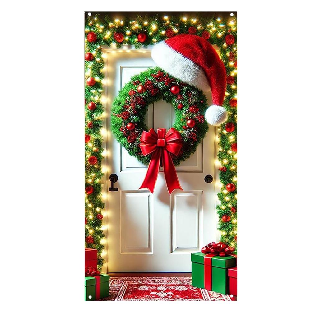 Door Hanging Christmas Door Banner Atmosphere Arrangement Window Sign Banners Door Frame
