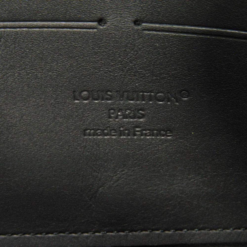 Used 12564 Zippy Wallet Horizontal M80334 7940 Current Model Black Zip Around RFID LV Aerogram Noir Men's from Japan