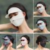 UPF 50+ Women Full Face Guard Sunscreen Covering Adjustable Earrings Wide Brim Breathable Anti UV Face Guard