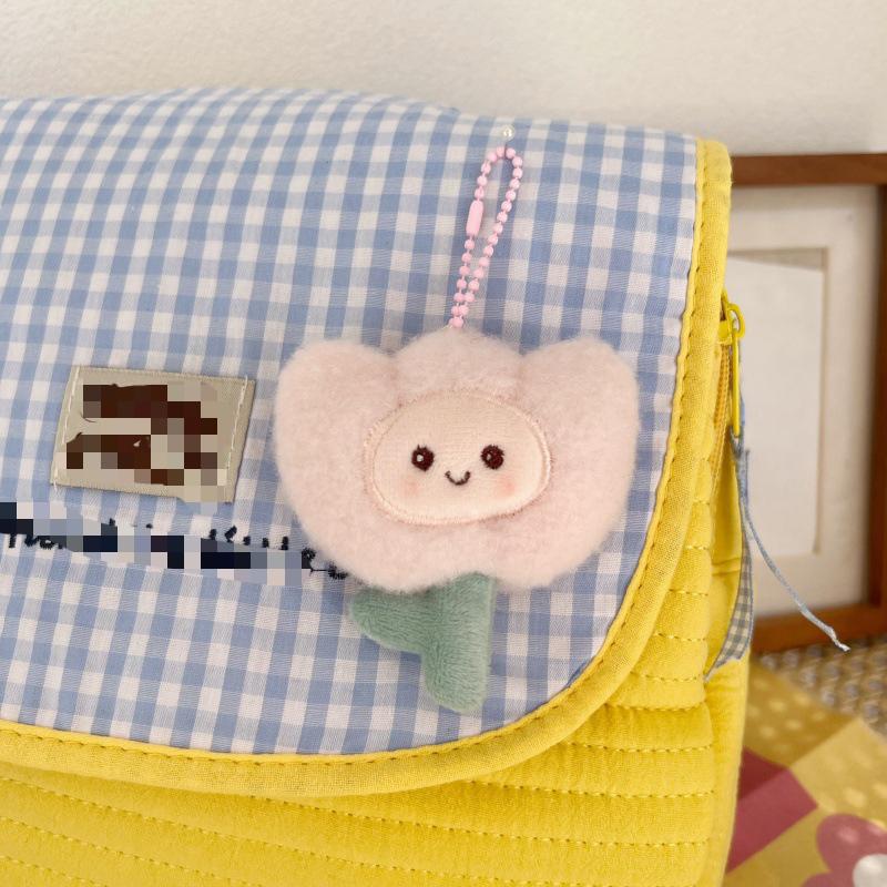 Милый мультяшный плюшевый тюльпан брелок мягкий набитый цветок куклы сумка подвеска украшение автомобиль брелок аксессуары подарки для девочек