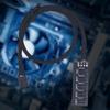 Адаптер-концентратор вентилятора PWM, 5-канальный разветвитель для 4-контактных материнских плат компьютера, контроллер скорости вращения вентилятора с 40-сантиметровым плетеным кабелем
