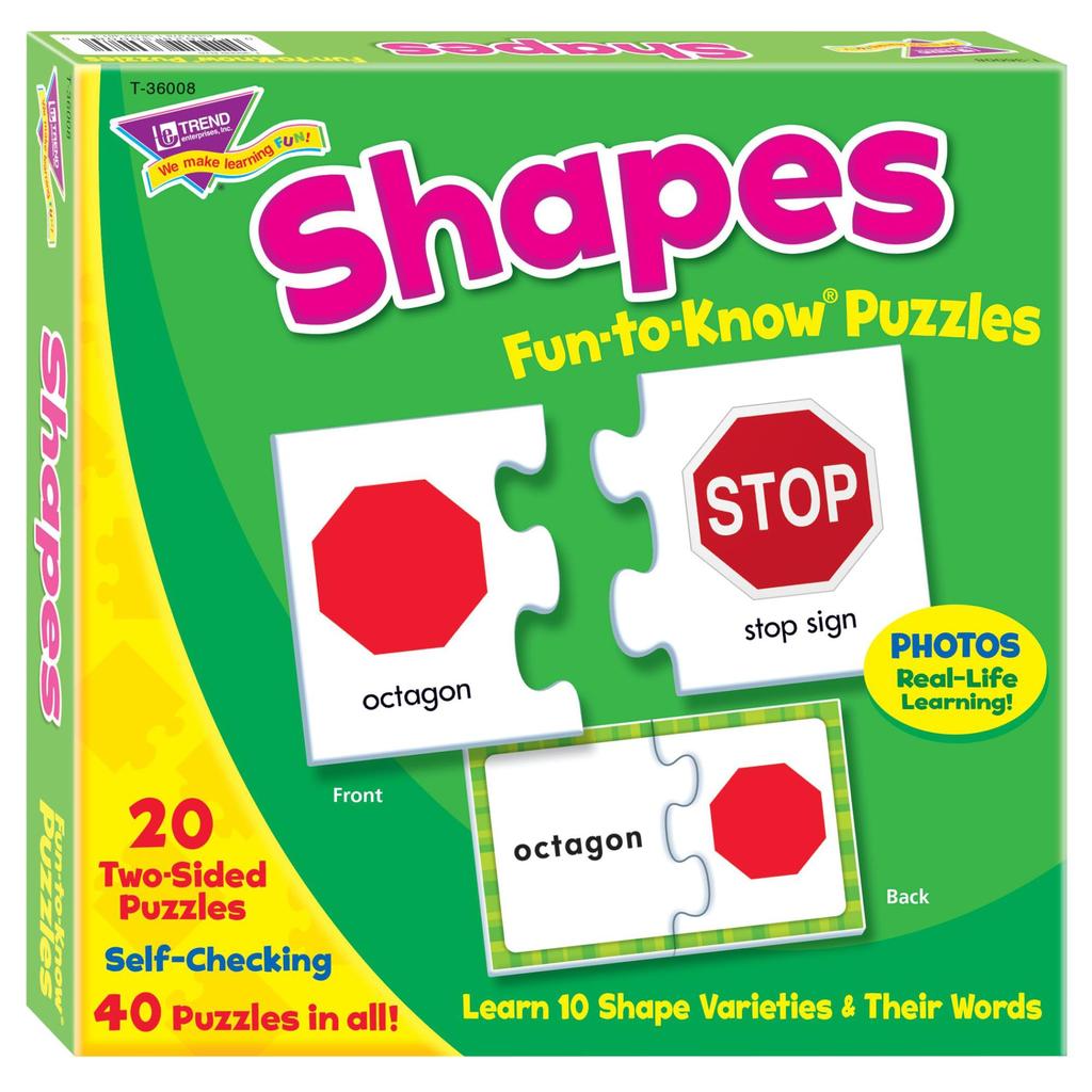Trend Fun To Know Puzzles Shapes T-36008