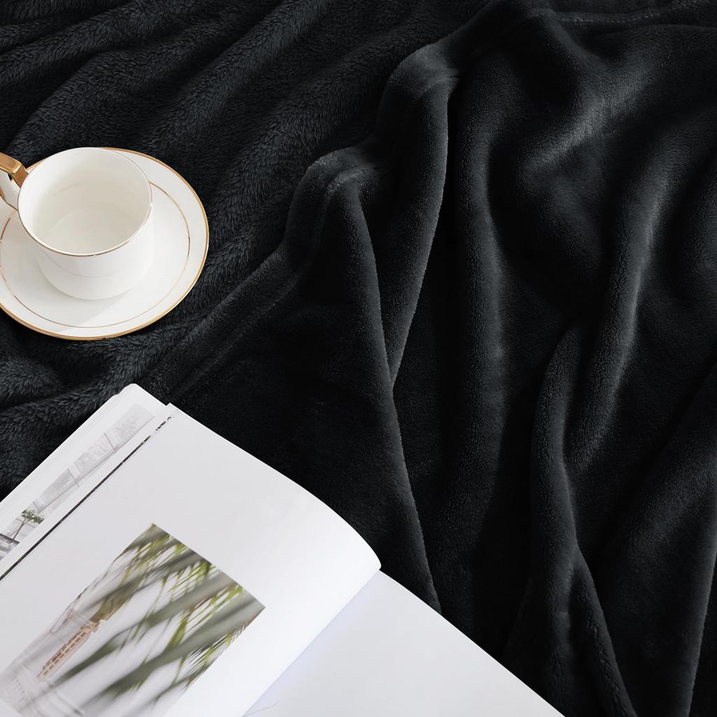 NICETOWN одеяло на все времена одеяло зимнее фланелевое одеяло Garzeket одинарный плед всесезонный футон Taoru черный 180x200 см