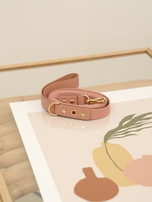 MAISON DE MIU Поводок для бега Кожа и стропа_Розовый