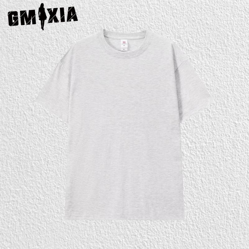 GMXIA Хлопковая футболка с коротким рукавом, мужская модная свободная рубашка с половиной рукава, сострадательная рубашка с принтом