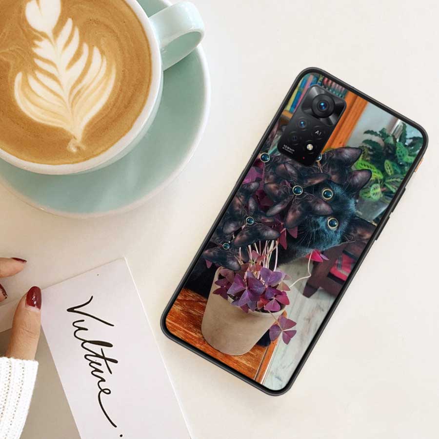 Забавный чехол для телефона с мемами про кошек Для Redmi 13C 14C Note 13 14 Pro 5G Plus 12 12C 10 10A 10C 9 9A 9C 9T 8 8A K70 Pro Xiaomi Cover S