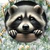 Металлическая жестяная табличка Енот Настенное искусство для декора дома Бара Кафе Подарок