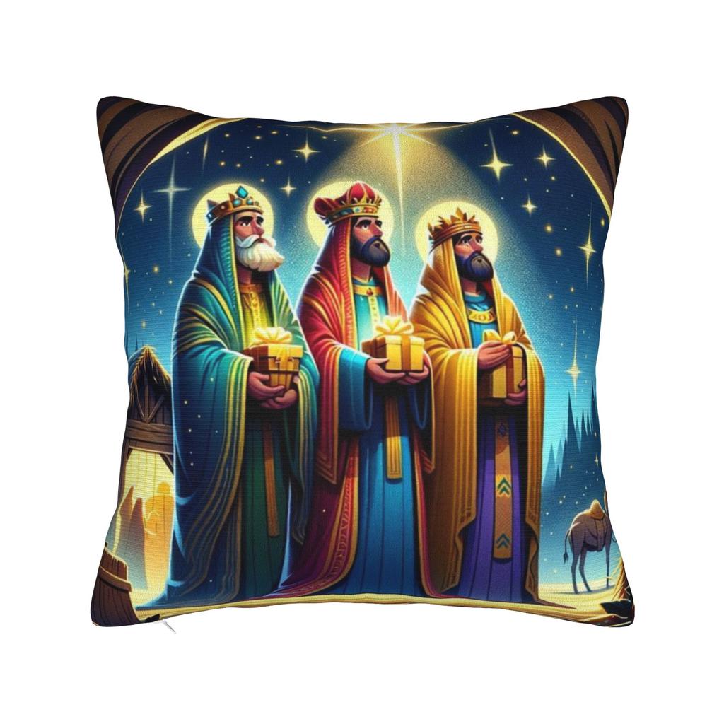 Día de los Reyes Magos Epifanía Three kings Pillow Cover Printed Cushion Cover Decor Throw Pillow Case Cover Home Multiple Sizes