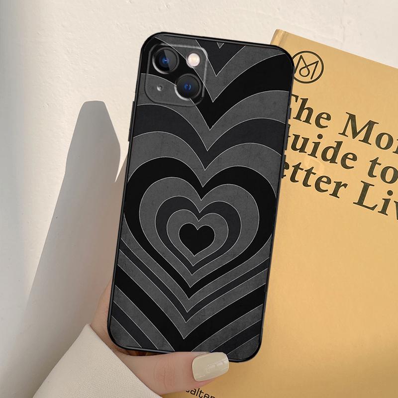 Чехол для телефона 'Latte Love Tunnel Brown Heart' для iPhone 17 16 14 13 12 11 15 Pro Max mini XR 16e 15 16 Plus 17 Air Полное покрытие