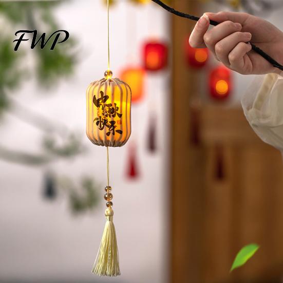 Lunar New Year Party Supplies Traditional Mini Chinese Lantern with LED Light, Handheld Middle Mid Autumn Festival Decorations for Spring Festival,