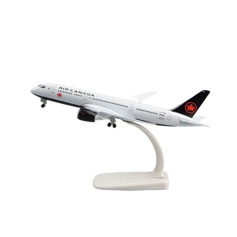 20 см Металлический Масштабный Самолет Авиакомпания Air Canada B787 Модель Самолета Игрушка Литой Металлический Самолет Конструктор С Колесами Коллекция