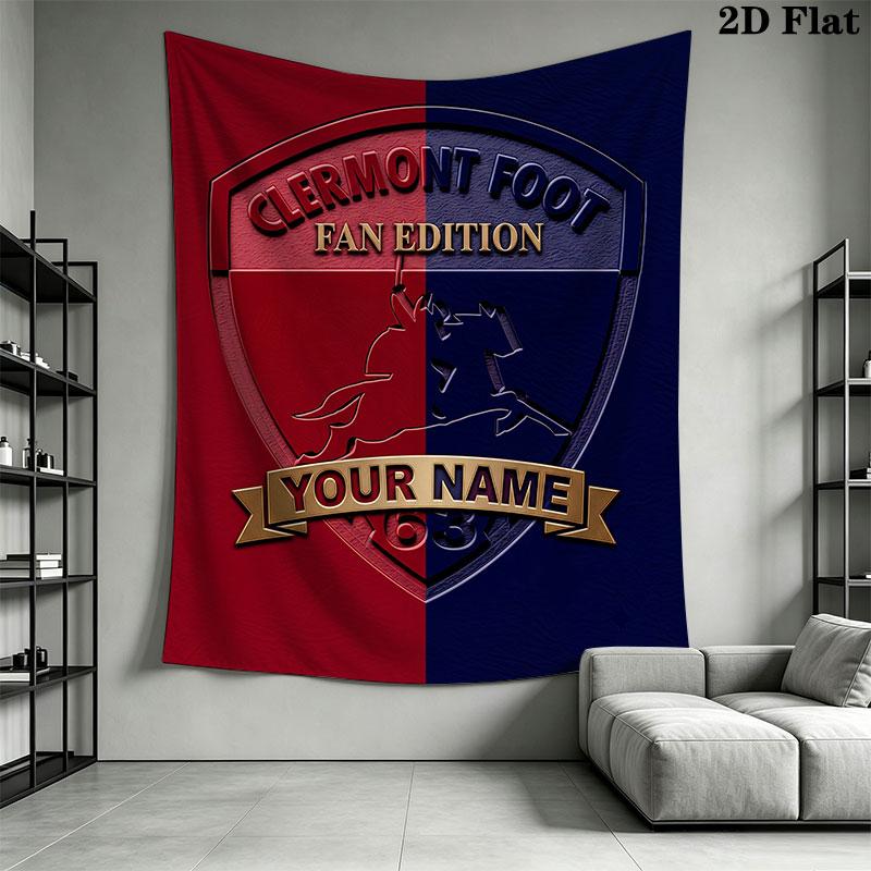 Custom Clermont Foot Wall Hanging Printed Fabric Blanket Decorative Tapestries for Bedroom Living Room Home Decor