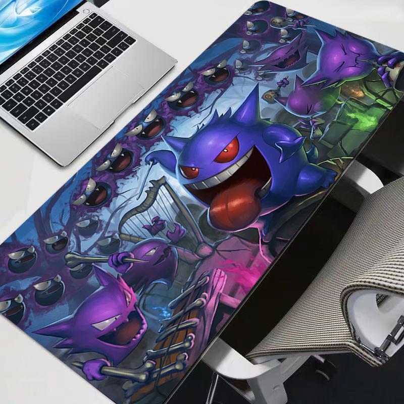 Kawaii Mouse Pad Anime Pokemon Pikachu Gengar Cute Girl Gabinete Gamer Computer Desk Mat Keyboard Gaming Accessories Mousepad