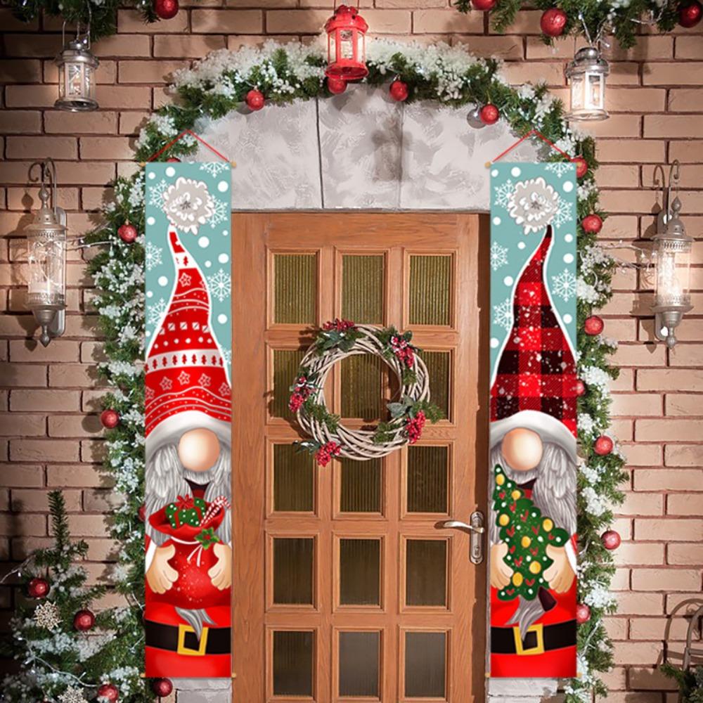 1 pair Rectangular Dwarf Door Couplet Large Size Soldier Nutcracker Banner Shopping Mall