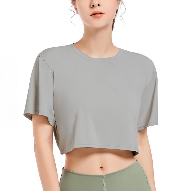 Женская летняя футболка Cool Feeling Yoga с коротким рукавом, быстросохнущая, повседневная, свободная, для фитнеса, бега, спорта на открытом воздухе