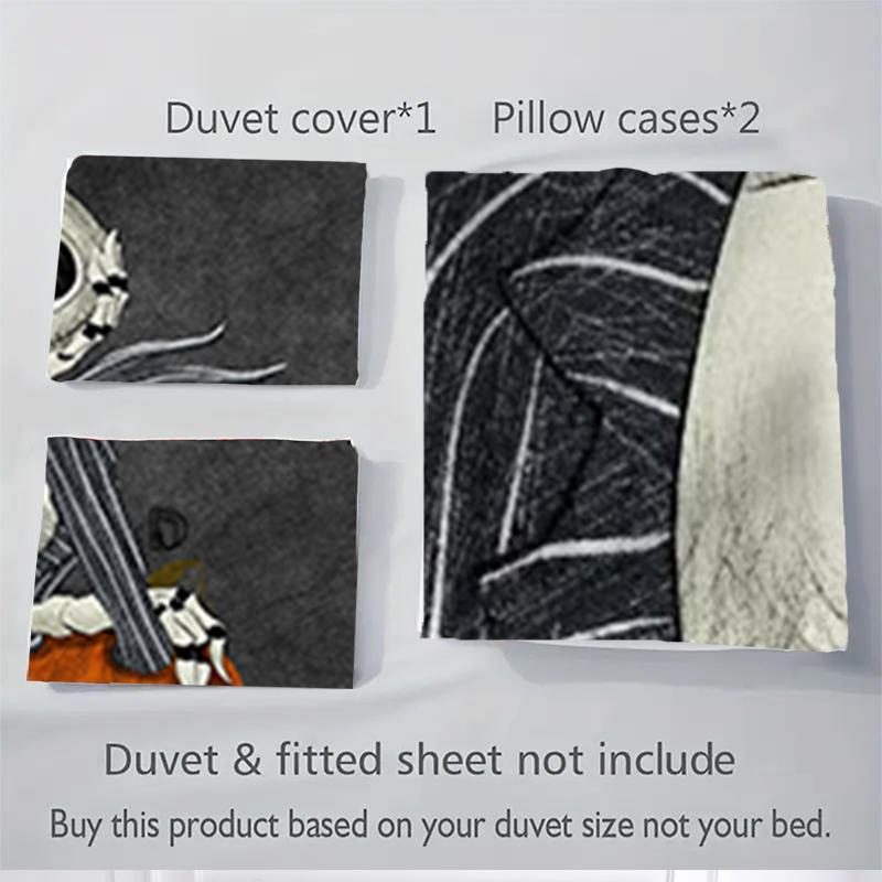 3Pcs Jack Skellington'S Halloween Adventure Bedding Sets For All Sizes New 3D Printed Bed Cover Comforter Duvet Cover Pillowcase Bedroom Decoration