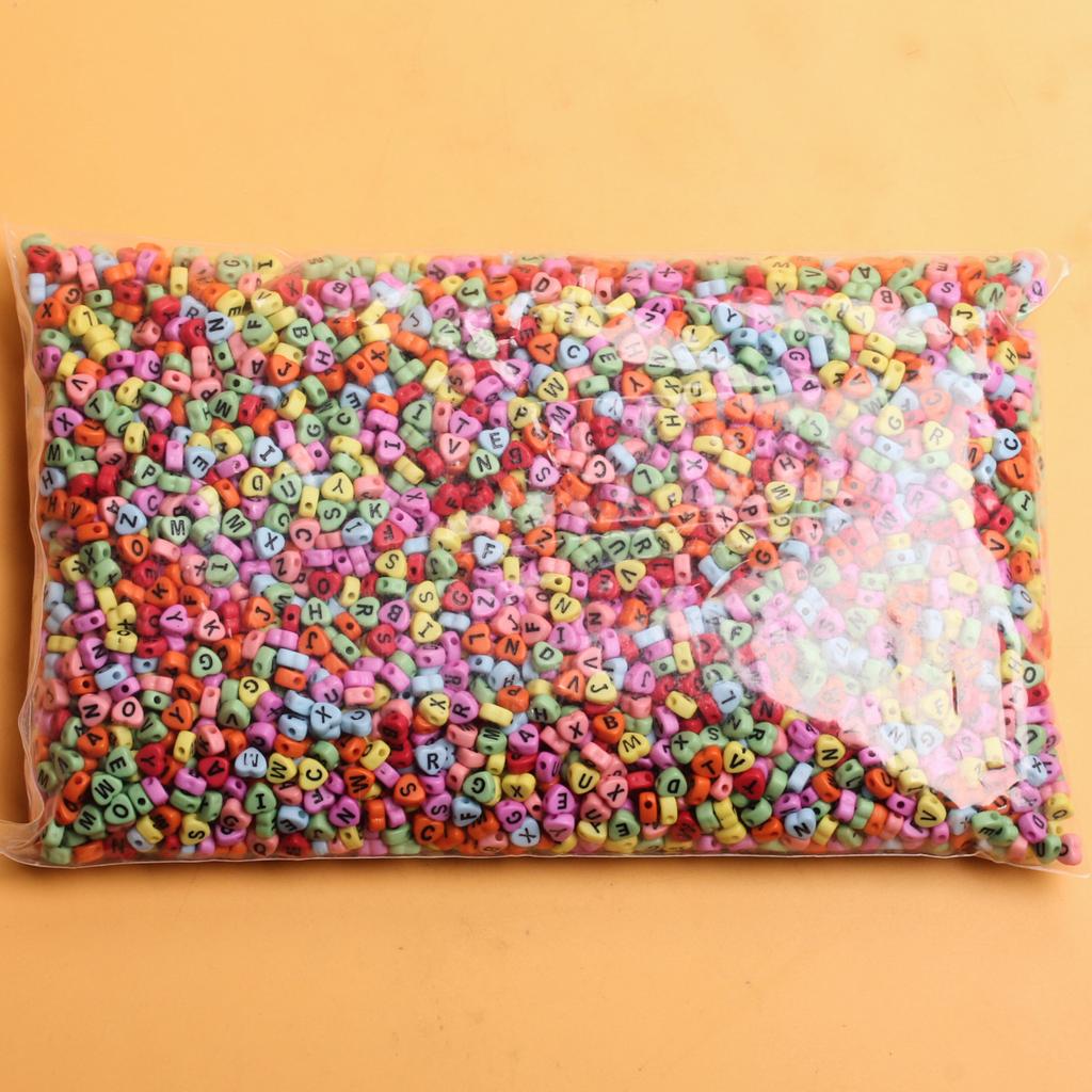 500 г около 3100 шт., модные ювелирные изделия с буквами, изготовление свободных бусин из акрила 4*7 мм, сердце, аксессуары для самостоятельного изготовления, серьги, ожерелье, браслет, брелок, кулон