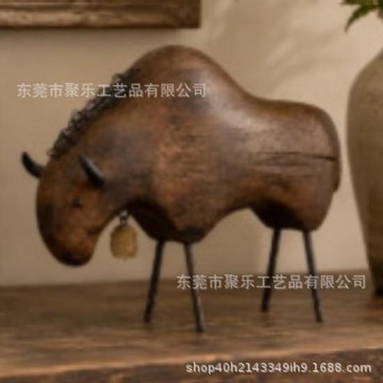 Creative resin craft animal figurines, home desktop scene decorations, and ambient ornaments
