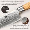 XINZUO 7'' Inch Santoku Knife 73 Layers Real Damascus Steel Pattern Knives Professional Sharp Blade Vegetable Knife Cooking Tool