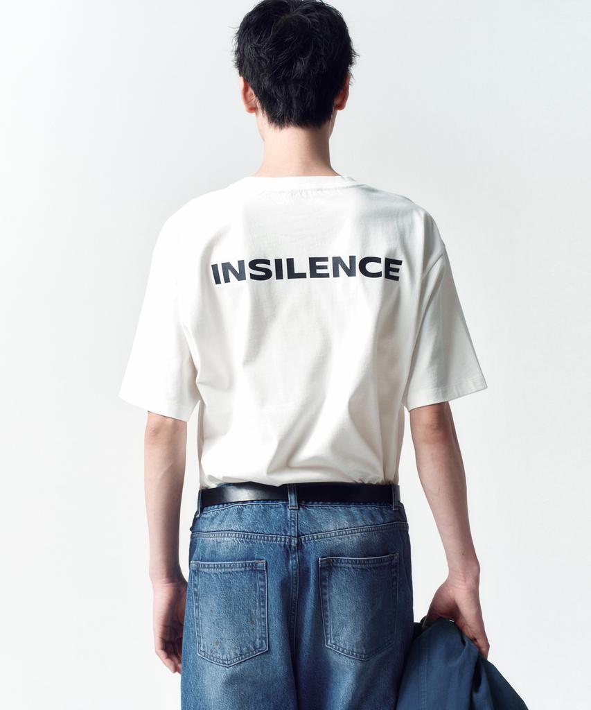 INSILENCE Белая футболка с логотипом на спине