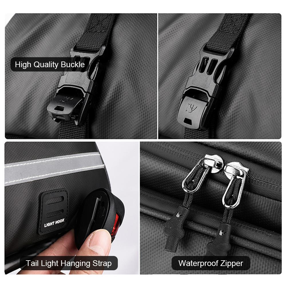 Многофункциональная сумка на багажник велосипеда, полиэстеровая сумка на заднее сиденье велосипеда, водонепроницаемая сумка на заднее багажник, сумка через плечо