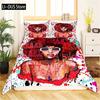 African American Black Girl Duvet Cover Black Girl Magic Bedding Set Cute Little Afro Black Princess Bed Cover Girl Room Decor