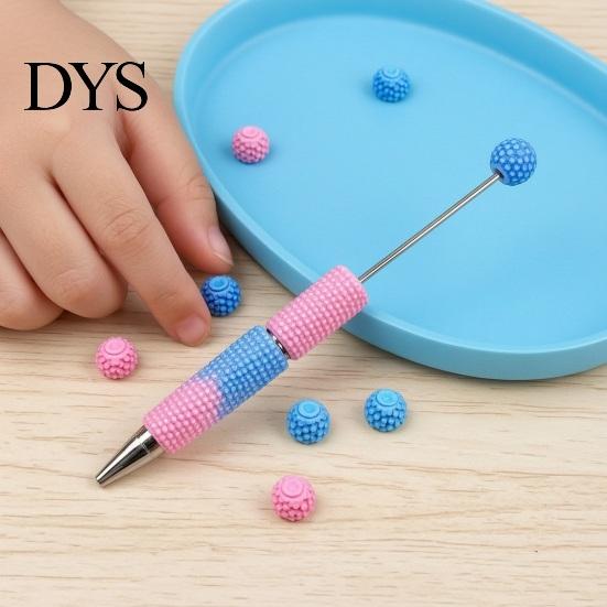 DIY Crafting Pens Beadable Pen, Colorful Fancy Beaded Ballpoint Decorative Gift for Students, Party Favors, Creative Office Supplies Giftable