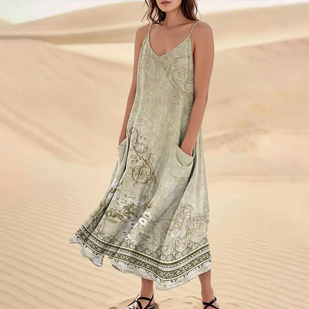 Women's Summer Dress Casual Loose Long Beach Vacation Dresses