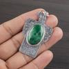 Натуральный Малахит Драгоценный Камень 925 Пробы Стерлингового Серебра Ювелирное Изделие Дизайнерский Кулон 2" AJP-2296
